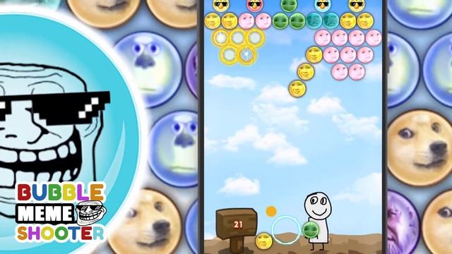 Bubble Meme Shooter - Free Android Game смотреть онлайн