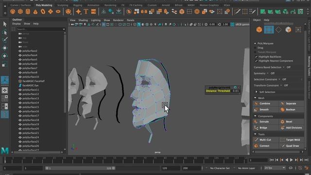 Моделирование головы в Maya смотреть онлайн