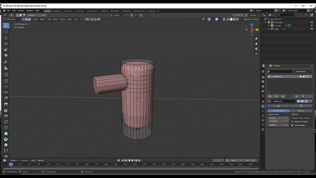 04. Blender Hard Surface Modeling. Тянем цилиндр из цилиндра