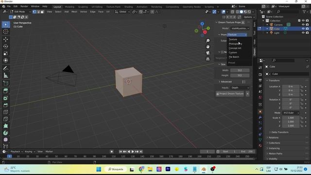 Dream Textures: Texturas para modelos 3D en Blender y AI - Stable Diffusion смотреть онлайн