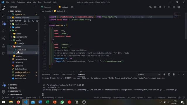Dokumentasi 3 - Membuat Single Page Application dengan Vue Router смотреть онлайн