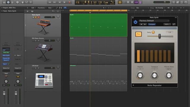 Logic Pro X - Video Tutorial 41 - Note Repeater MIDI FX Plug-in смотреть онлайн