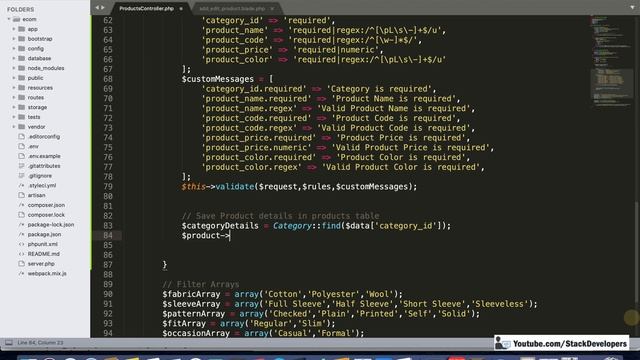 #34 Make E-commerce in Laravel 7 | Products Module in Admin (VI) | Add Product | Laravel Validation смотреть онлайн