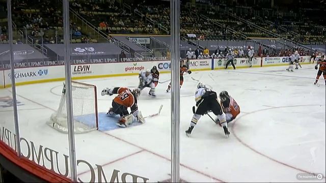 КРОСБИ КАПИТАНИЩЕ! (отдал клюшку защитнику, взял новую, забил)