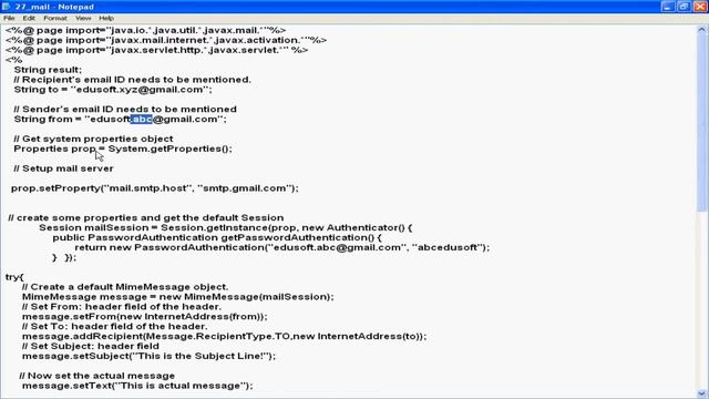 Java Advanced in Telugu-JSP email part1-Lesson-28 смотреть онлайн