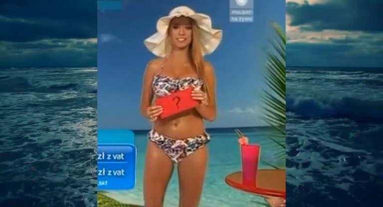 Striptease on TV / Hot girl Monika Ordowska - Night of riddles - remars65 смотреть онлайн