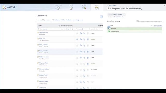 actiTIME Time Tracking Software: User Permissions смотреть онлайн