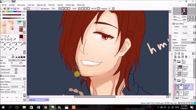 Speedpaint - Shiki【Paint tool SAI】 смотреть онлайн
