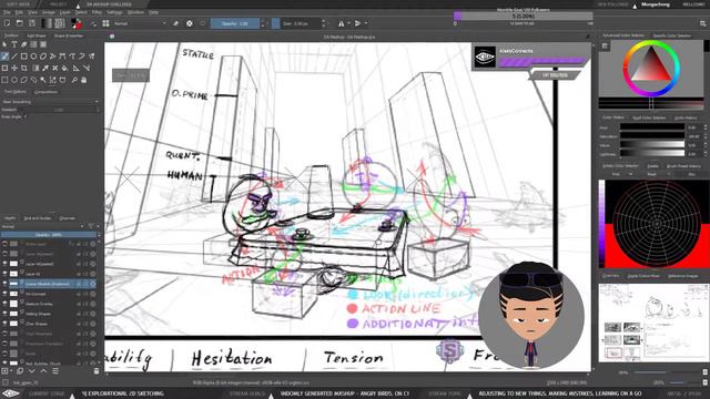 (2D Sketch Stage) Stream #14 - Fan Art (Angry Birds vs Transformers) смотреть онлайн