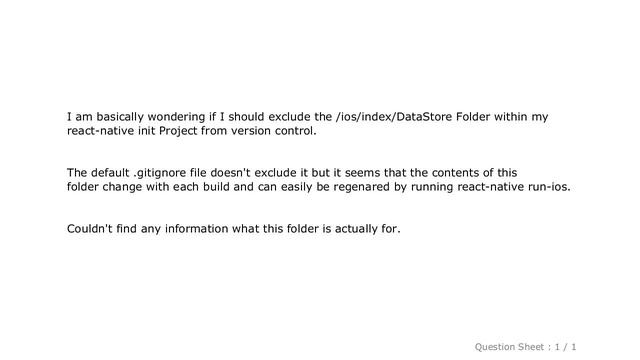 iOS : What is the "/ios/index/DataStore" Folder for in React Native Development смотреть онлайн