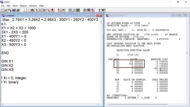 Solve Integer LP using LINDO (free) смотреть онлайн