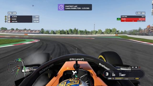F1 2019 - 100% Race at Circuit de Barcelona-Catalunya in Sainz' McLaren смотреть онлайн