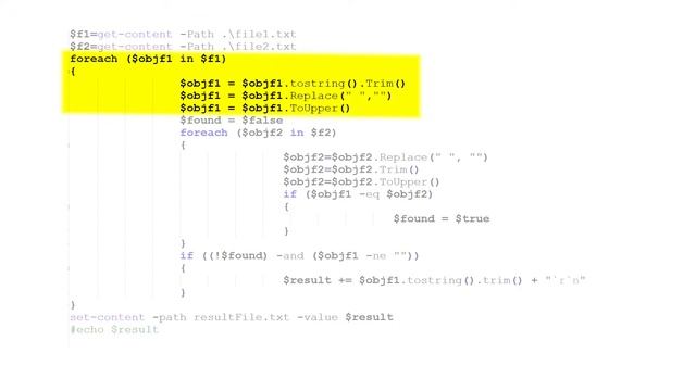 PowerShell - сравнение двух текстовых файлов [скрипт] смотреть онлайн
