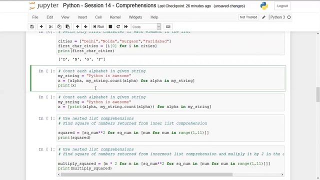 Python | Comprehensions | Session 14 - Part 1 смотреть онлайн