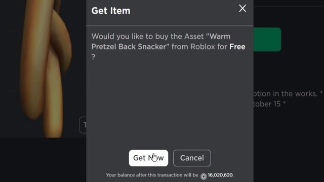 FREE ACCESSORY! HOW TO GET Warm Pretzel Back Snacker! (ROBLOX MARKETPLACE ITEM) смотреть онлайн