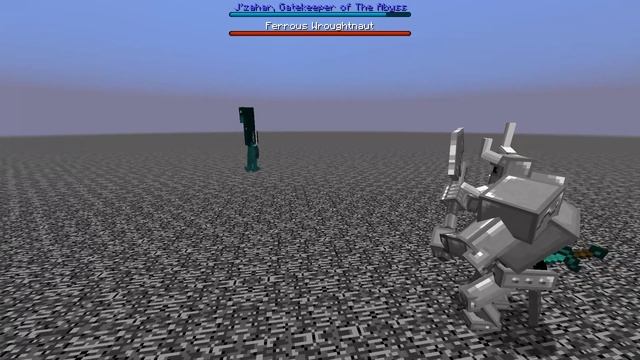 Ferrous Wroughtnaut Vs. J'zahar, Gatekeeper Of The Abyss in Minecraft смотреть онлайн