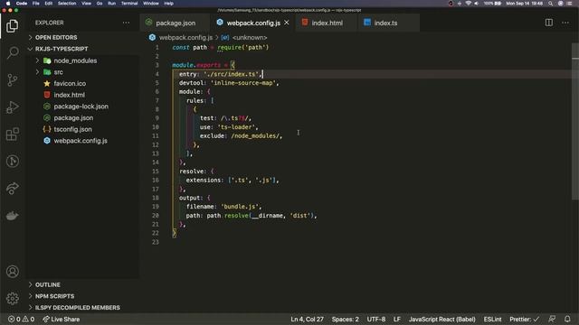 SET UP TypeScript with RxJS Using WebPack смотреть онлайн