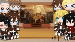 Aot reacts to Aot in 9 minutes😂👉💖👈MY AU!!!!!!!!!![] A lil Ereri[] []•M i l k i•[]