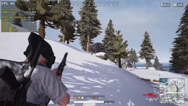 PUBG Lite - Ryzen 3 4300u - Gaming Test - Lenovo Ideapad Slim 3