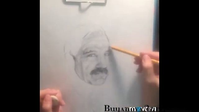 портрет карандашом по фотографии. .мужчина. смотреть онлайн