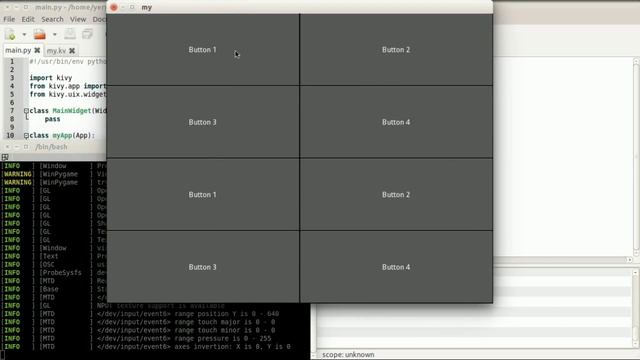 Kivy - Layouts - GridLayout - Basic смотреть онлайн
