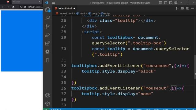 Mouse Event | Dynamic Tool tip | Power of JavaScript | Basic to Advance смотреть онлайн
