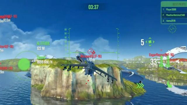 MODERN WAR PLANES | DODGING MISSILES | BEST AIR FIGHTING ANDROID GAME смотреть онлайн