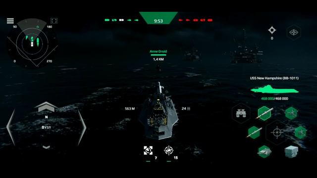 Modern Warships.Обзор вооружения и тест нового корабля New Hampshire.Урон и фарм,что он может. смотреть онлайн