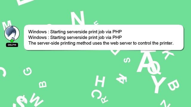 Windows : Starting serverside print job via PHP смотреть онлайн