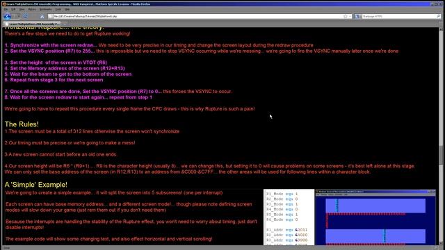 CRTC Rupture for Interrupt based splitscreen on the Amstrad CPC - Learn Z80 Assembly Lesson P41 смотреть онлайн