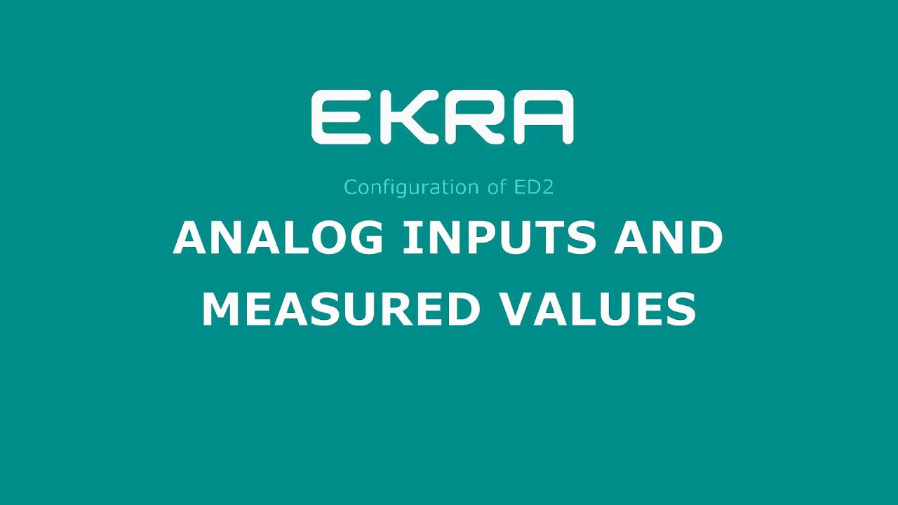 EKRA ED2  Configuration 9  Analog Inputs And Measured Values