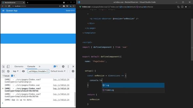 Learn Quasar Components - QResizeObserver смотреть онлайн