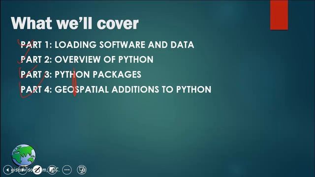 FOSS4g Stack Python Geospatial - Introduction to course смотреть онлайн