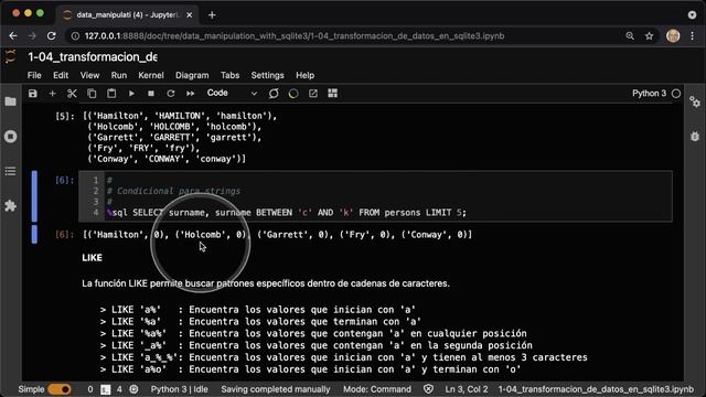 SQLite Ep 03 | Transformación de datos en SQLite3 смотреть онлайн