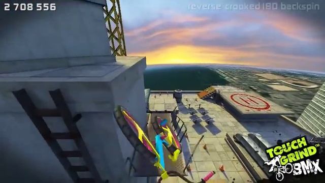 TouchGrind BMX best trick ever on skyline!!!!( 2nd ramp) 900,000 in 1 jump! - Touchgrind BMX смотреть онлайн