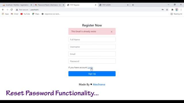 Complete User Registration System Using Php and MYSQL | PHP Form Validation using PHP смотреть онлайн