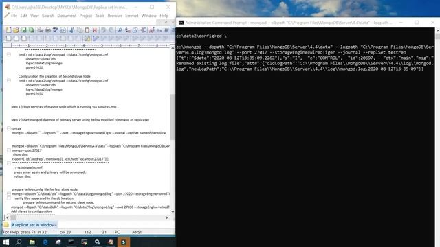 Step by Step replica setup of MongoDB on windows - Part 13 смотреть онлайн