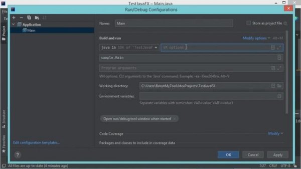 Fix Error: JavaFX runtime components are missing, and are required to run this application