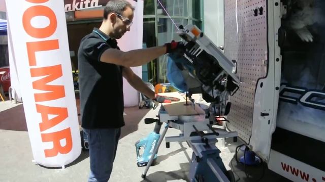 Demostración Ingletadora con sierra de mesa mod. LH 1201 Makita смотреть онлайн