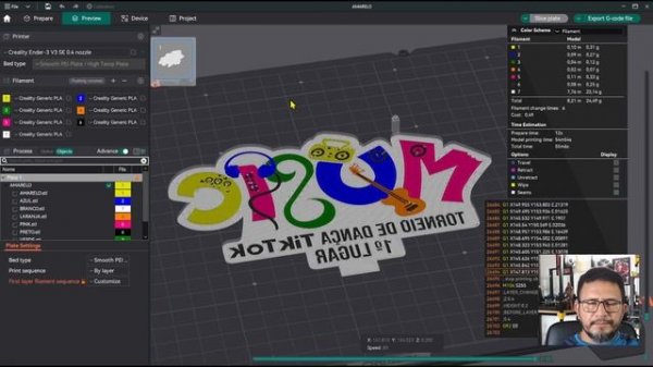 07 - Impressão 3D COLORIDA na MESMA CAMADA com Orca Slicer