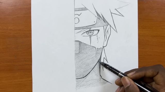 Naruto Art | How To Draw Kakashi Step-by-step