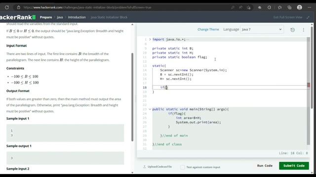 Java Static Initializer Block - Introduction | Java | Hackerrank смотреть онлайн