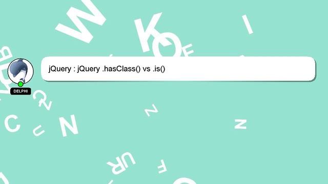jQuery : jQuery .hasClass() vs .is() смотреть онлайн