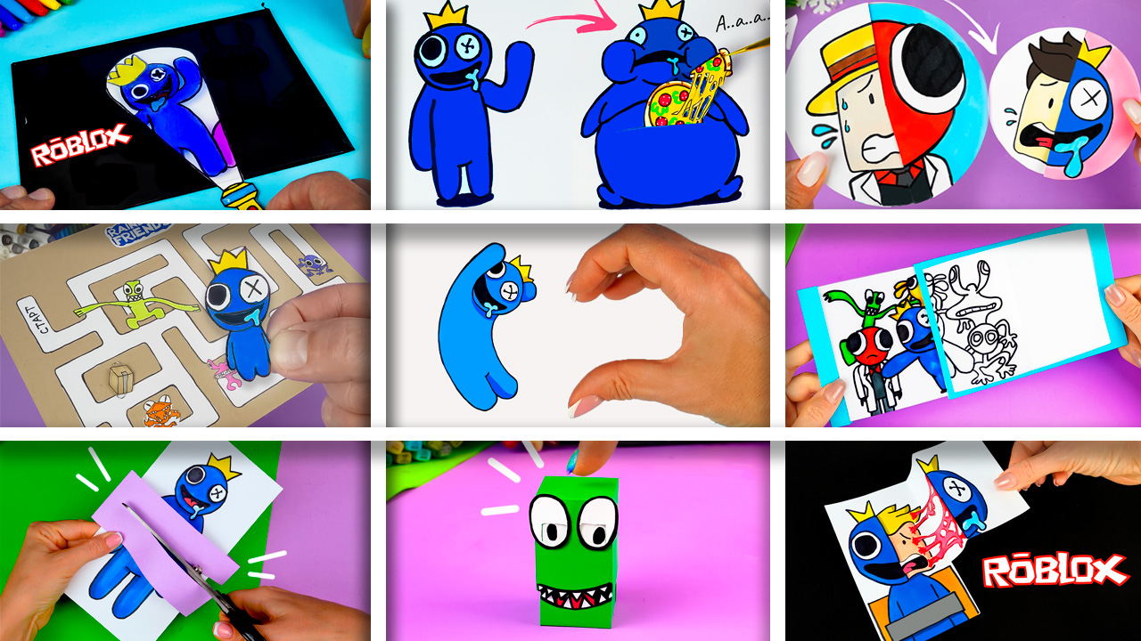 9 Идей Радужные друзья Простые поделки из бумаги смотреть онлайн