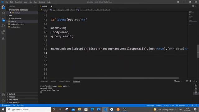 CRUD operations in Mongodb using Node JS and Postman tutorial - POST UPDATE FETCH DELETE | REST API смотреть онлайн