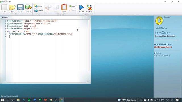 How to Create Random Color Bars in SMALL BASIC смотреть онлайн