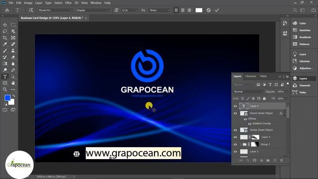 Professional Business Cards Psd Design - Photoshop Cc Tutorial смотреть онлайн
