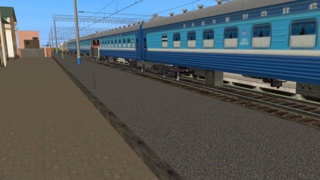 ЭП2К с фирменным поездом "Новокузнецк" прибывает на станцию Белово #trainz12 смотреть онлайн