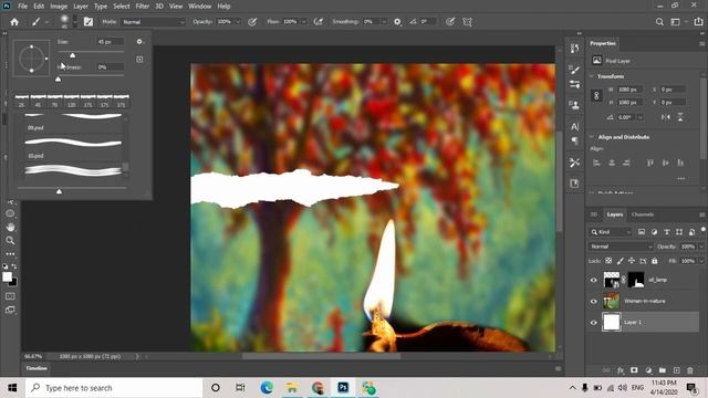 Paper Split Effect In Photoshop -with Free Brush смотреть онлайн
