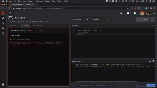 Codewars Testing 1-2-3 in JavaScript смотреть онлайн